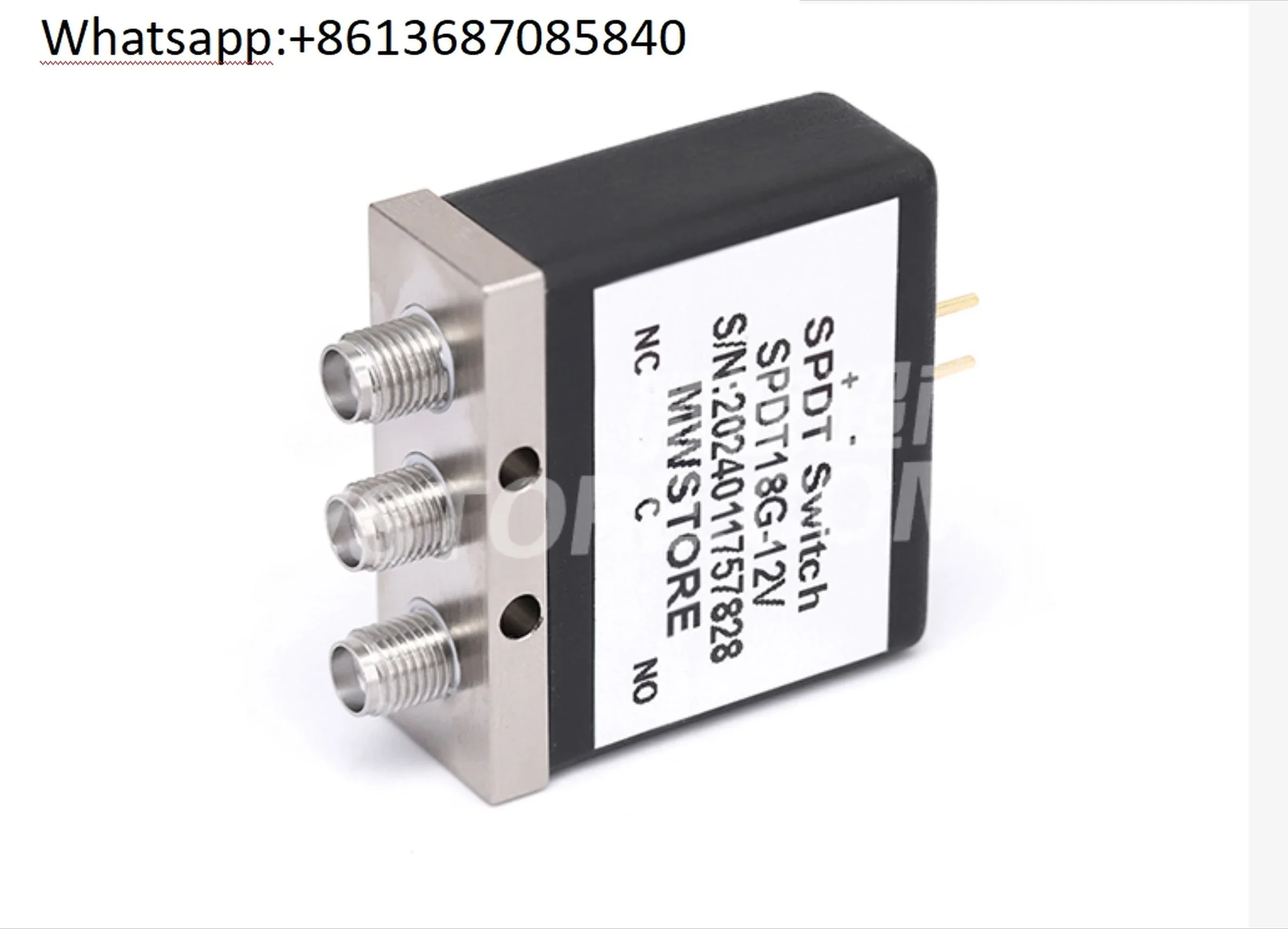 SPDT RF coaxial switch SMA female SPDT mechanical  relay 12V/24V DC-18GHz