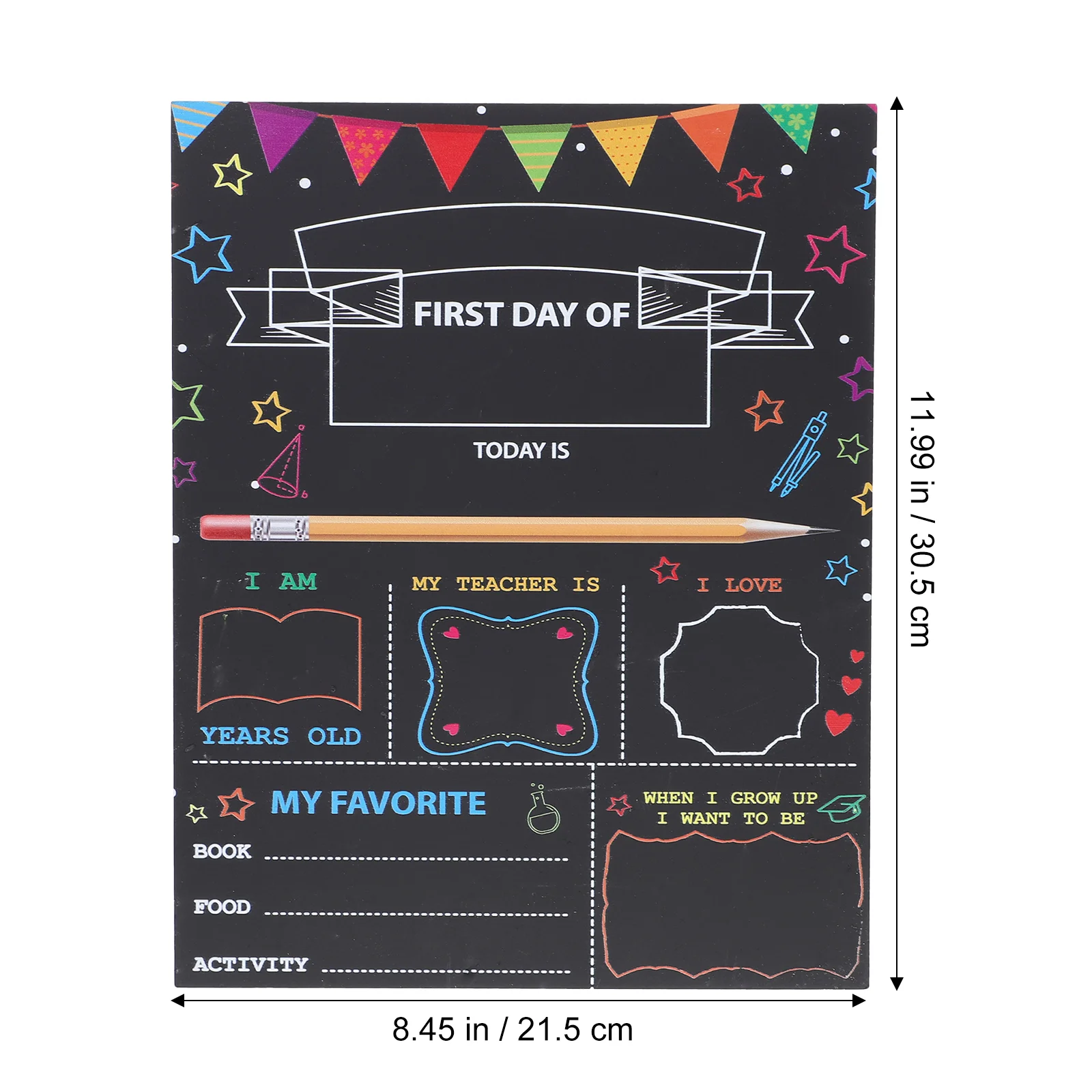 Small Chalk Board First Day of School Chalkboard Double Sided Blackboard Decor Children Sign Student