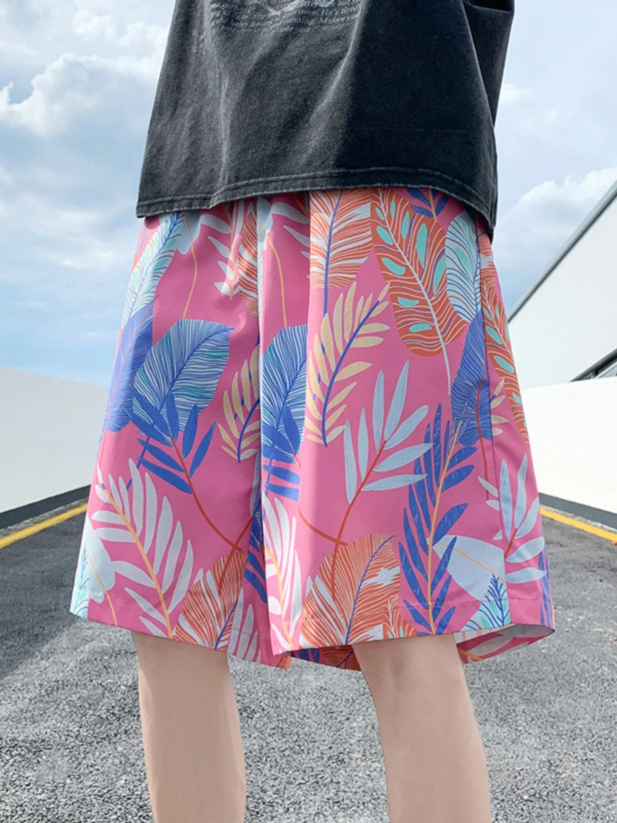 

Ins Casual Faion Lazy Hong Kong Sle New ular Haome Aosphere Ins Trendy New Trend Loose Mid-High Waist Straight Le...