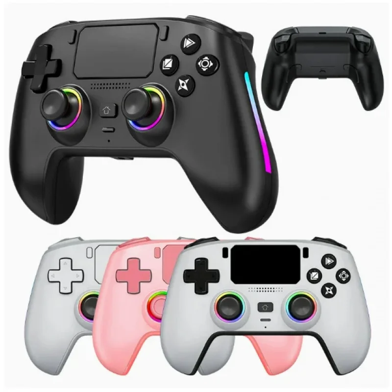 RGB Wireless Bluetooth Gaming Controller with Hall Joystick And Built-In Microphone No Delay for PS5 Steam Android PC Smart TV