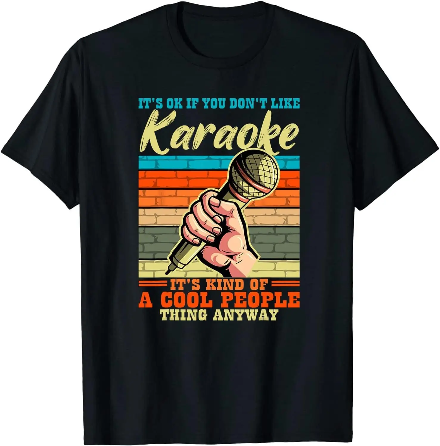 Karaoke Lover KTV Singing Microphone Instrumental Singer T-Shirt, Long Sleeve Shirt, Sweatshirt, Hoodie