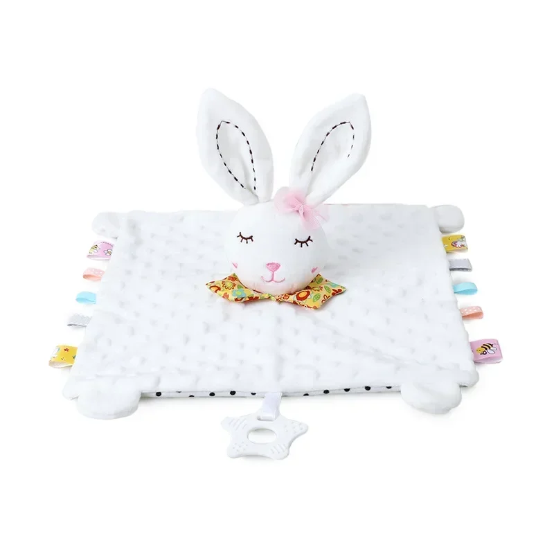 Baby pluche knuffels beveiligingstag schattige knuffeldier deken dekbed r Bunny kalmeren sussen handdoek pasgeboren kraamcadeau