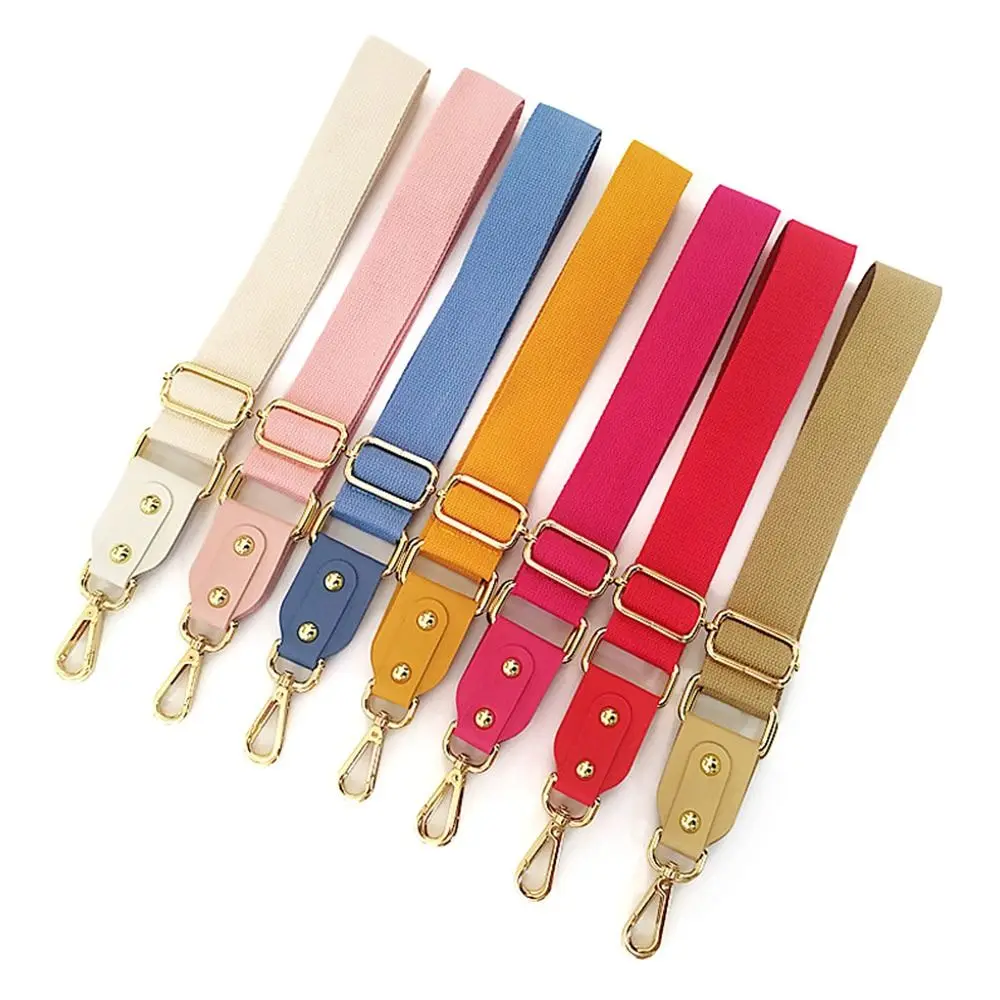 Verstelbare Tas Riem Mode Brede Vervanging Handtas Riem Effen Kleur Katoenen Schoudertas