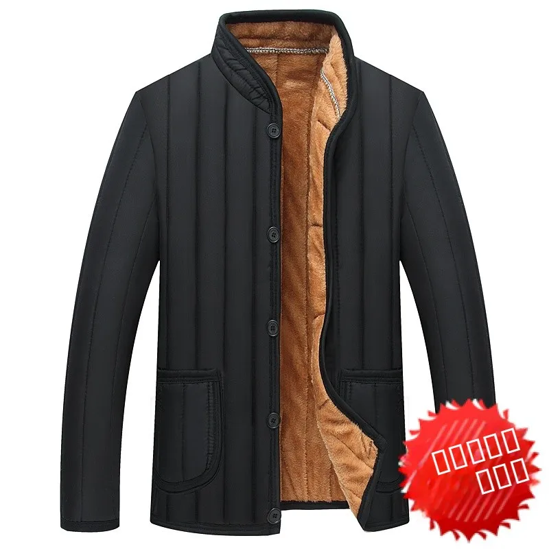 

Men's Cotton Jaet Dad Clothes Winter Clothes down Cotton Inner Wear Thiened Busin Casual Loose Fit Coat