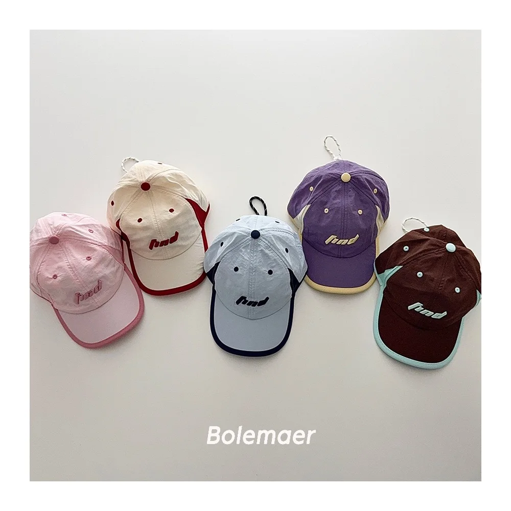 2026 Spring Summer Thin Children's Quick Drying Baseball Cap Color Blocked Boys Girls Sun Hat Cap Children's Baseball Cap