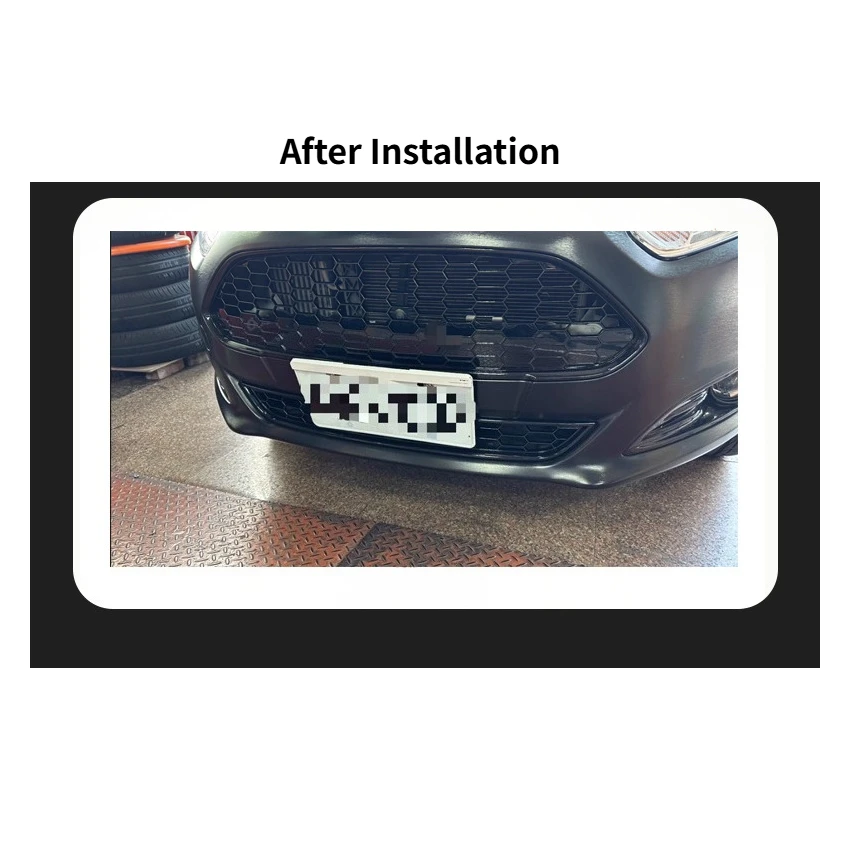 Honeycomb Mesh Front Bumper Racing Grills Upper Center Grille for Ford Fiesta Zetec-S MK7 JA8 2013-2017 ST Style Body Kits Trim view 3