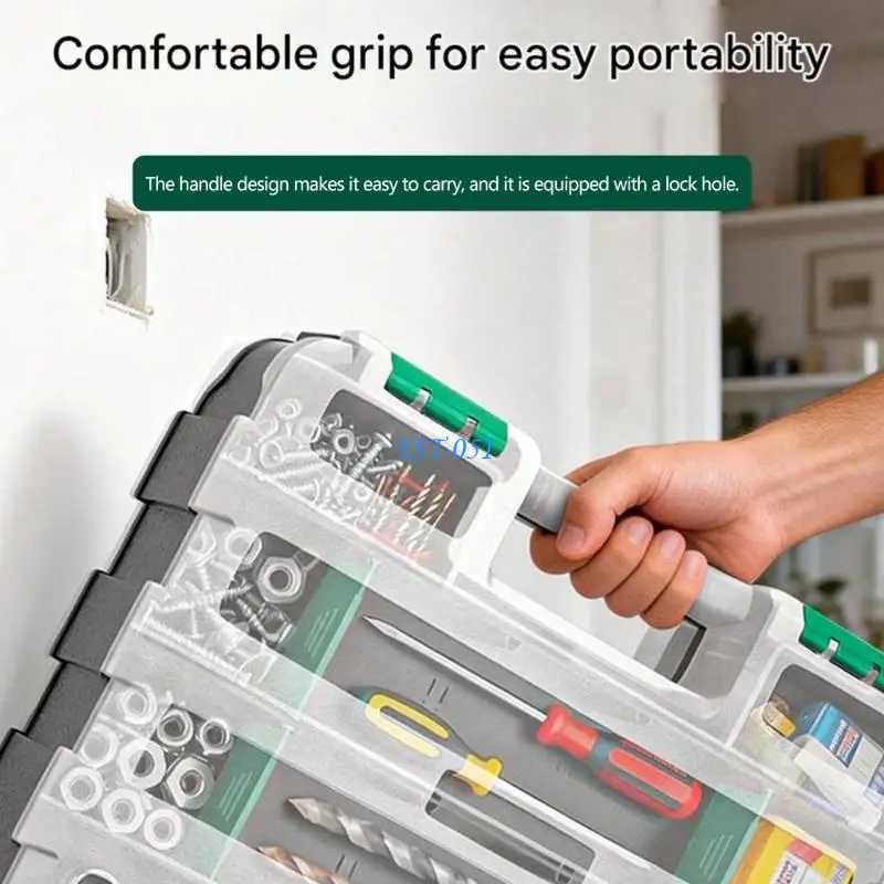 E15A Efficient Storage Solution Tool Flashlights Storage Box Moisture Defense Removable Partition For Impact Resistance