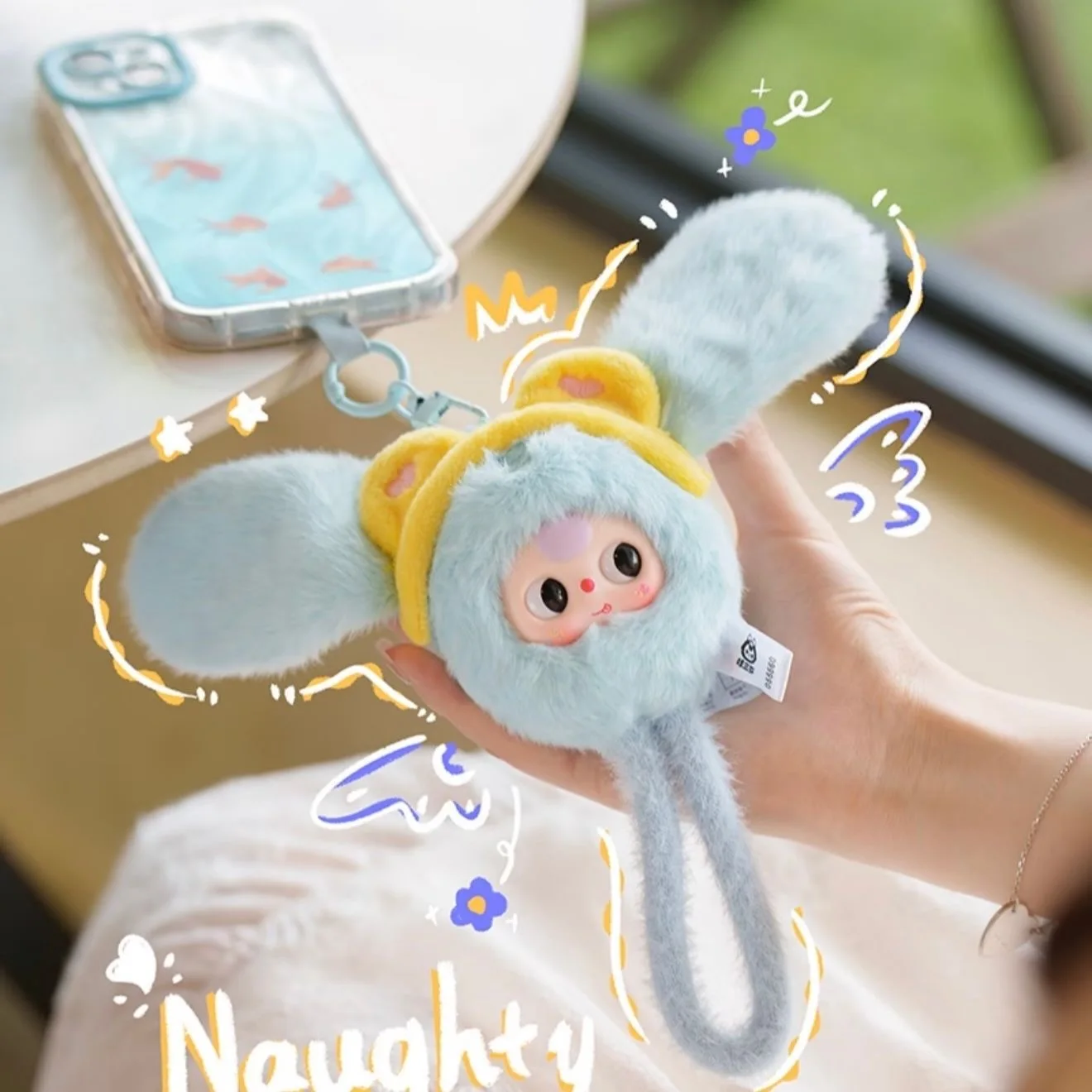 

Mobile Phone Chain Baby Three Blind Box Doll Pendant Bag Wrist Strap Anti Loss Pad Mystery Box Toys For Girls Gift