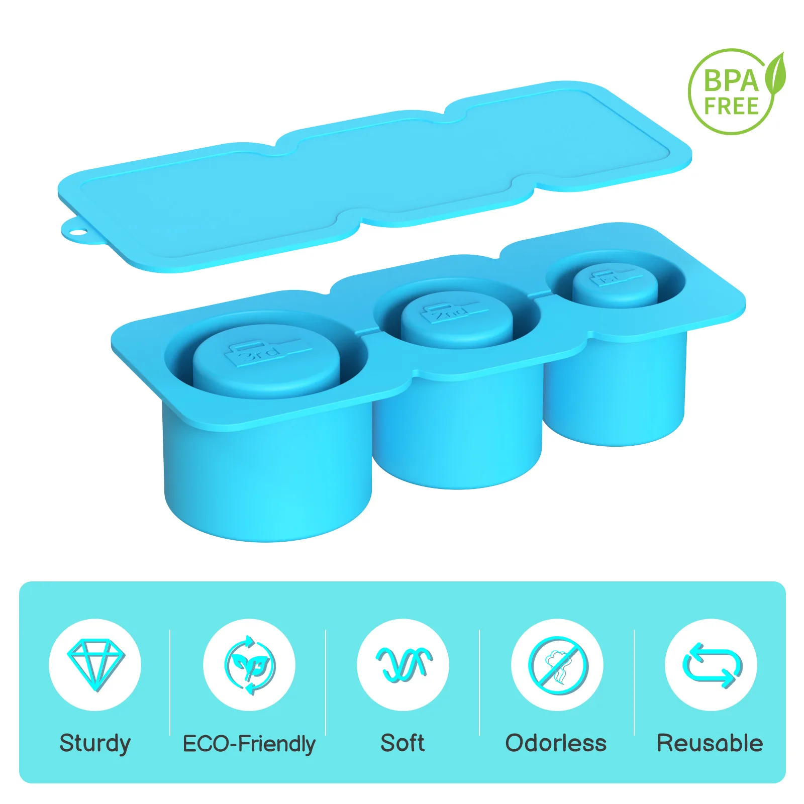 Ice Trays for Stanley tumblers Silicone Ice Cube Mold for Water Cup Non Stick Summer Ice Molds Easy Demoulding Soft Ice Cube