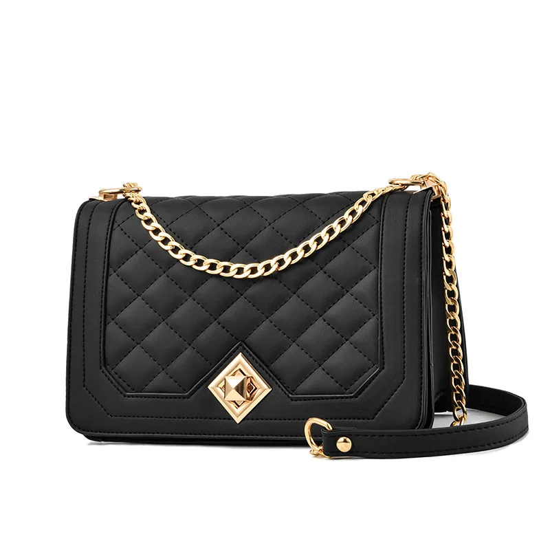 

Bag Women's Xiaoxiangfeng Rhombus Chain Bag One Shoulder Portable Crossbody Fashion Personalized Women's Bag
