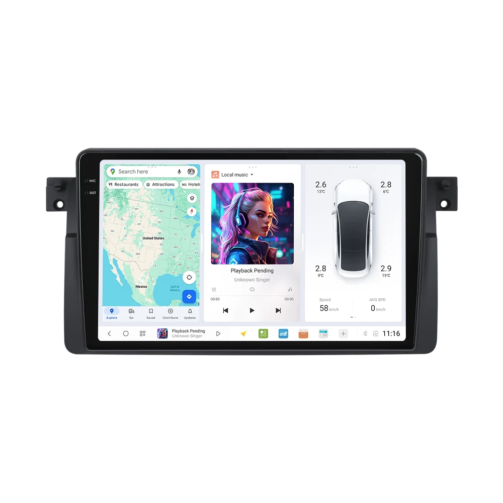 

MEKEDE DUDU7 Car Stereo Android GPS Navigation 8 Core 4G LTE WIFI for E46 1998-2006 Cooling Fan Car-play Auto 2k Screen