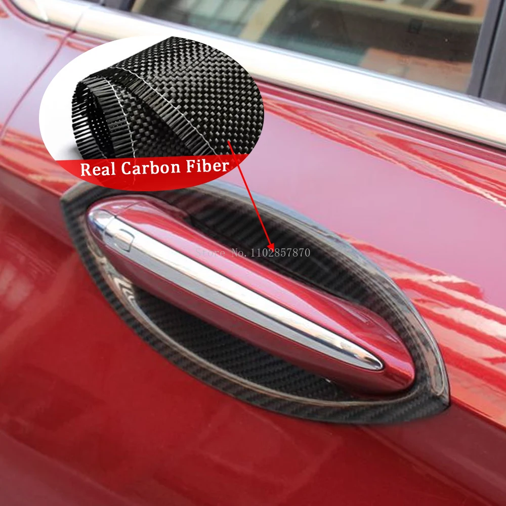 For Buick Regal 2017-2023 Car Accessories Real Carbon Fiber Door Bowl Cover Frame Sticker Exterior Trim Bodykit