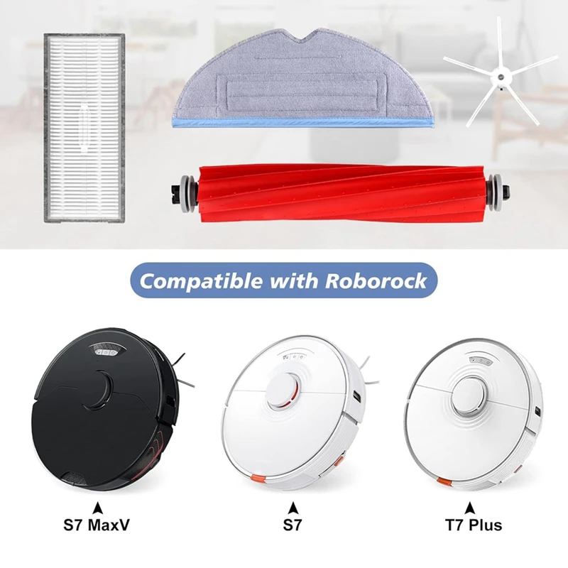 Roborock S7 Kit de Peças, Compatível com a escova principal, Mop Cloth