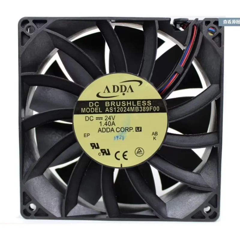 

ADDA AS12024MB389F00 DC 24 В 1,40 А 120x120x38 мм 3-проводной охлаждающий вентилятор для сервера