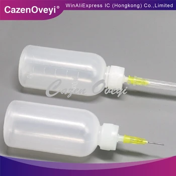 바늘이 달린 송진 병, 작은 플라스틱 병, 접착제 병, 분배 포트 30ml