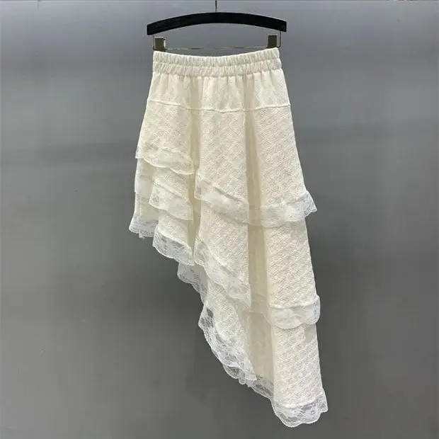 new products include white lace edge skirt, women's summer niche high waisted A-line skirt, cake skirt, umbrella skirt