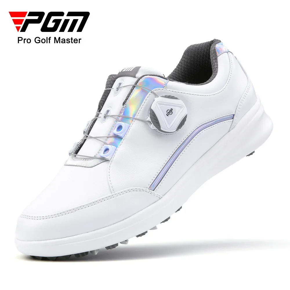 PGM golf shoes women's 2022 new waterproof shoes microfiber colorful anti-slip spin buckle sneakers