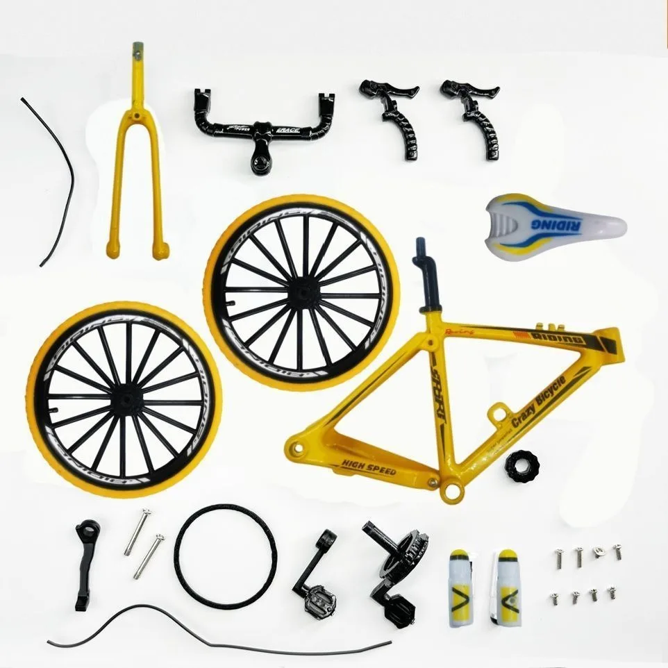 1-8 DIY gratis montage fiets simulatie legering automodel kinderspeelgoedjongen ornament