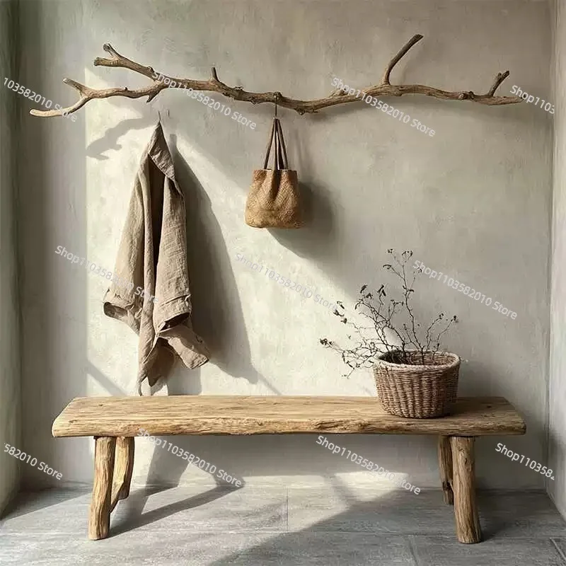 Nordic Style Log Hanger Rod, Coat Rack Bedroom Home Simple Design Practical Modern Wall Shelf Rack