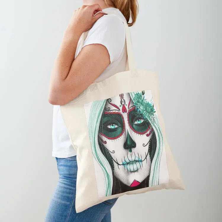 

Sugar Skull Girl, Queen of the Dead Tote Bag tote screen custom canvas cute custom