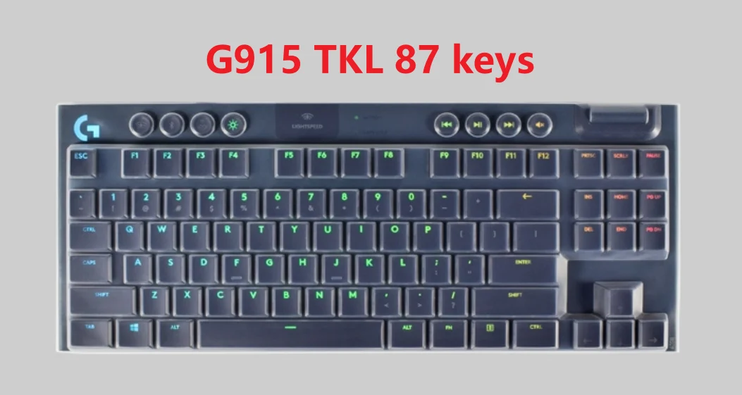 For logitech G915 G913 TKL 87 keys / G913 G813 109 keys Mechanical Gaming Silicone mechanical  Desktop keyboard Cover Protector