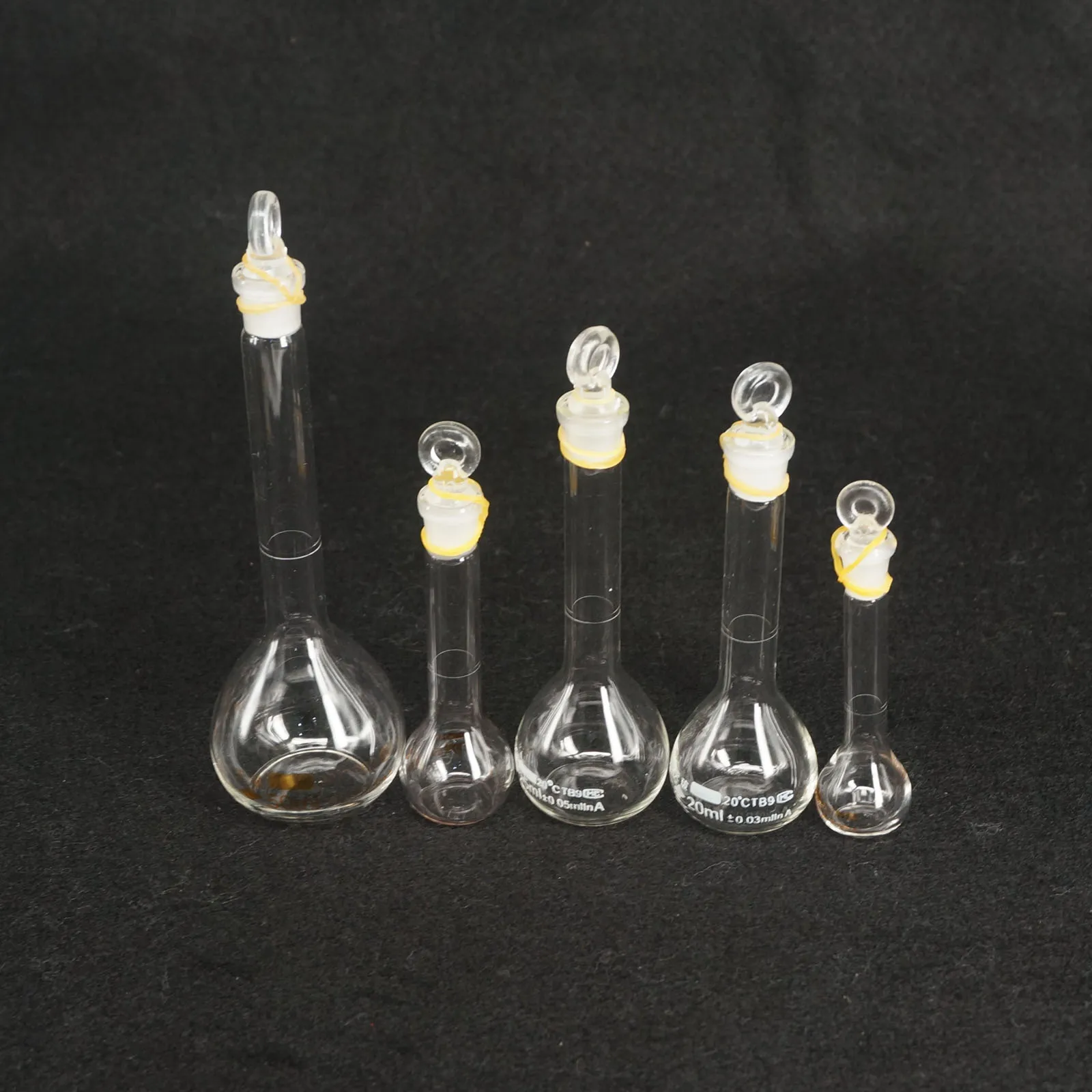 5/10/20/25/50/200/500/1000ml Class A Borosilicate Glass Lab Clear Volumetric Flask With Head Stopper