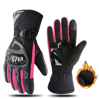 New 2024 Pink Women Motorcycle Gloves Keep Warm Waterproof Motocross Gloves Hard Shell Protection Motorbike Gloves Touchscreen