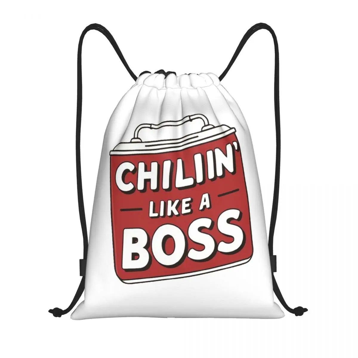 

Chillin Like A Boss Backpacks Portable Drawstring Bags Sports Bag Book Bags for Man Woman Students