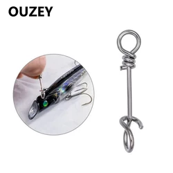 50Pack Fishing Clips Stainless Steel Quick Clips Speed Change Snaps Fast Attach Fly Fishing Snaps Lure Clips Connectors