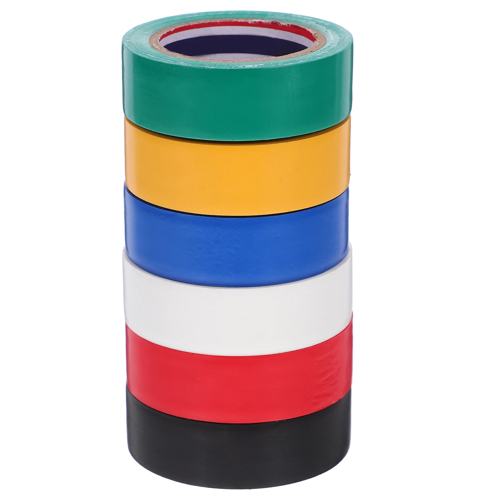 

6 Rolls Multicolor Electrical Insulation Tape 15mmx10m PVC Wire Harness Tape for Appliances Wires Automotive High Temperature