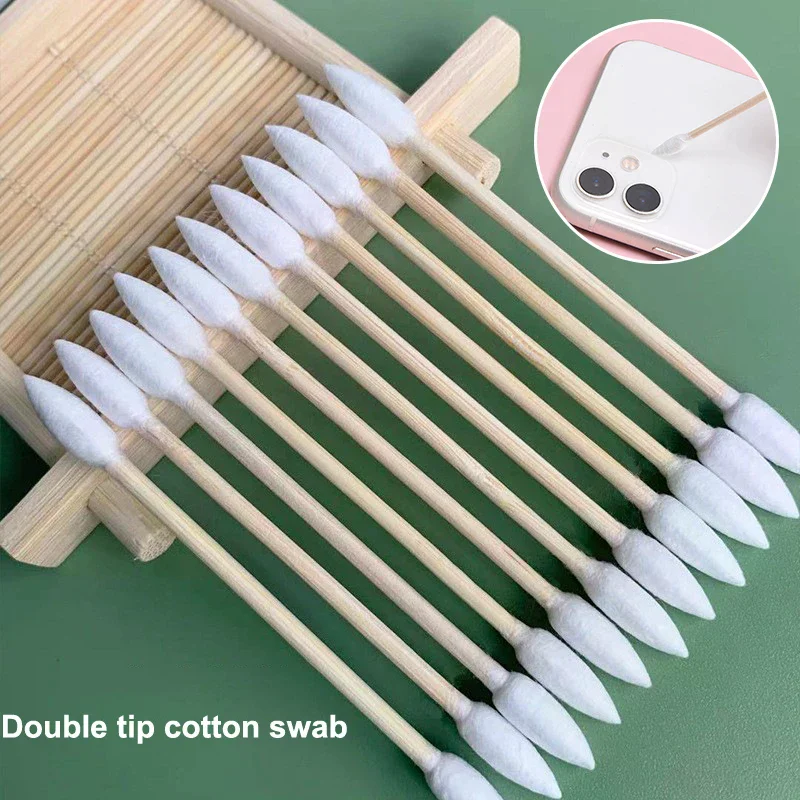 NEW 100/300/500Pcs Precision Tip Pet Cotton Swabs Pointed Tip Cotton Swabs Bamboo Sticks And Double Pointed For Outdoor Makeup