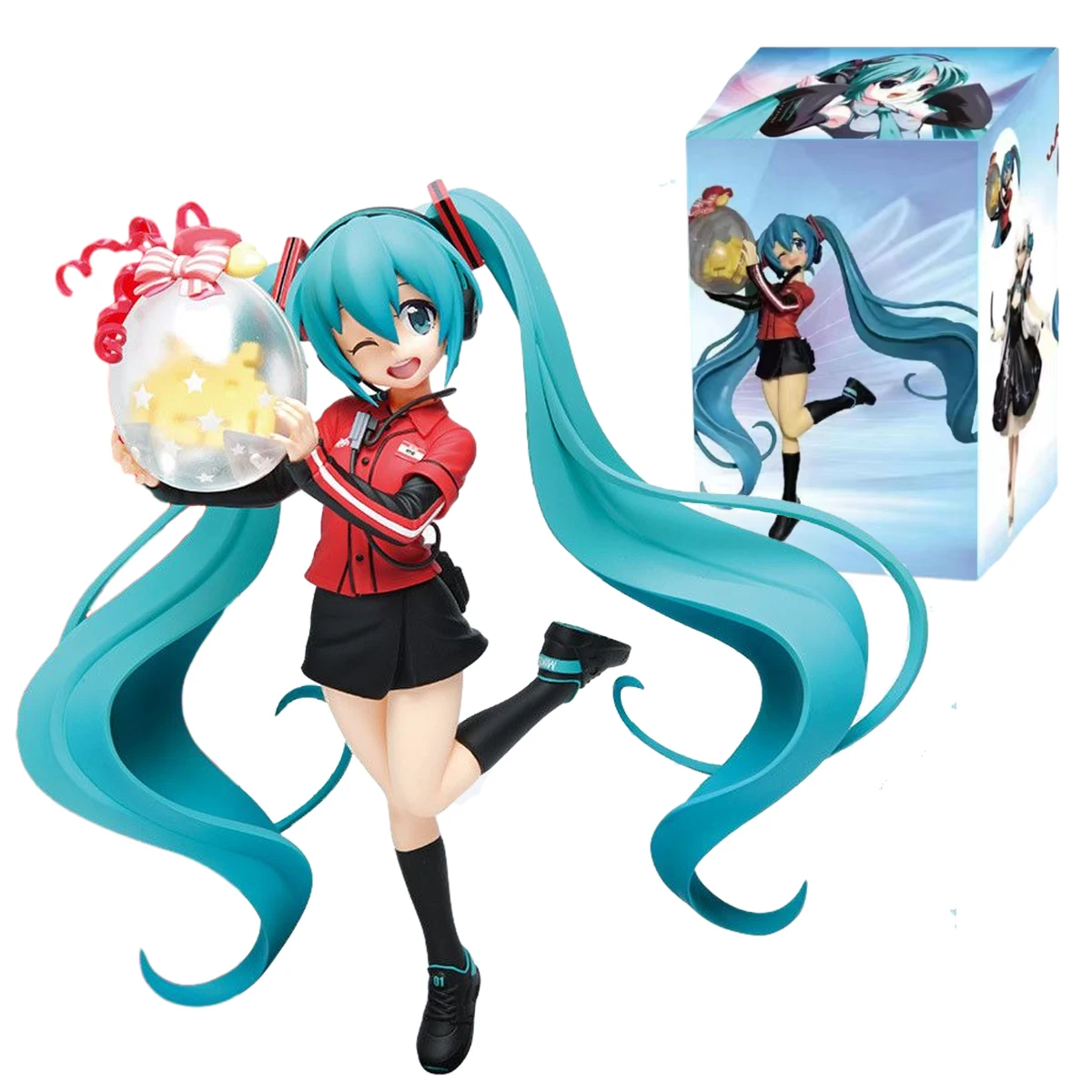 21CM Anime Hatsune Miku gra figurowa w postaci munduru element ubioru piłka do gry figurki z kolekcji zabawka figurka prezent Kawayi