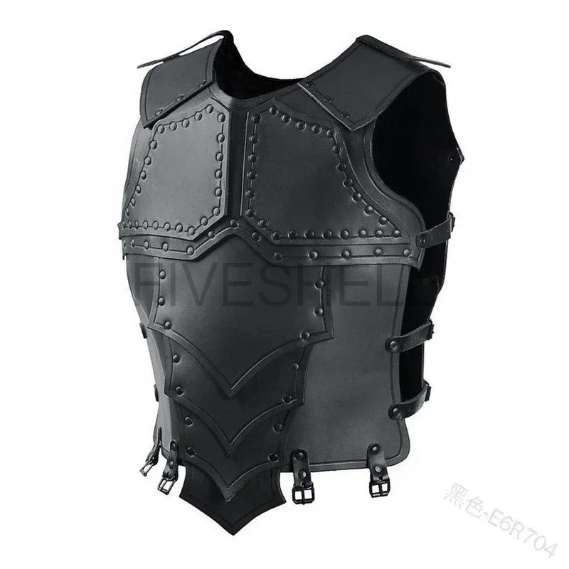 Adult men steampunk gothic dark rogue armor cuirass Viking Knight cosplay costume leather body chest armour Halloween