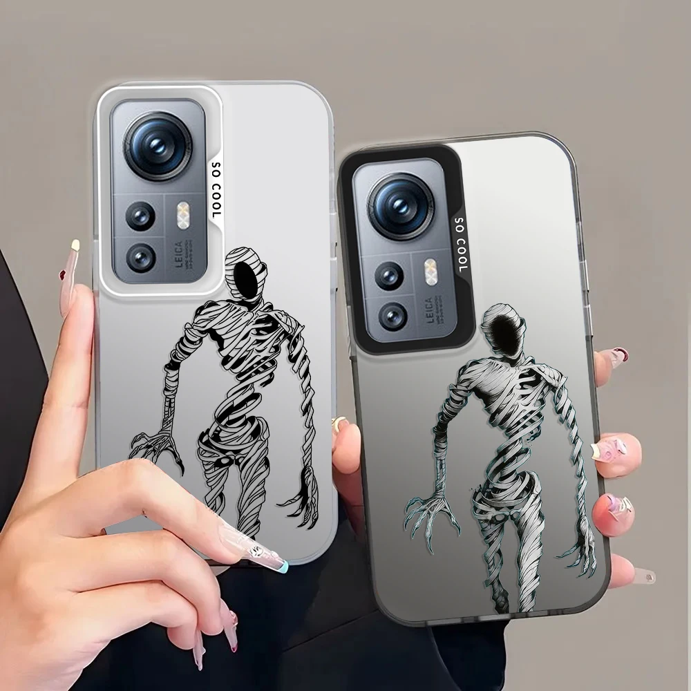 

Bandage Horror For Redmi K60 12 10X 9T 9C 8 A1 A2 Plus 4G Fashion Colorful Silver Phone Case
