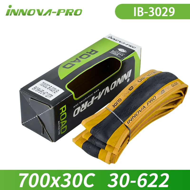 INNOVA 700C 700x25C/28C/30C Road Bike Tire 120TPI Black Yellow Blue Sidewall Racing Bicycle Folding Tire IB-3029