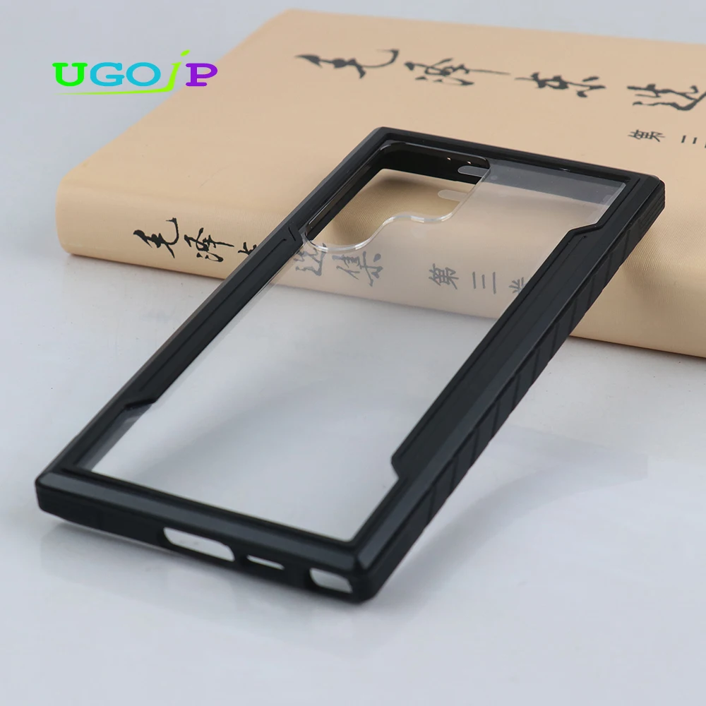 UGOJP Phone Case For Samsung Galaxy S24 Ultra Case Anti Fall Transparent Cover For Galaxy S24 Alloy Frame PC Back Shell Coque