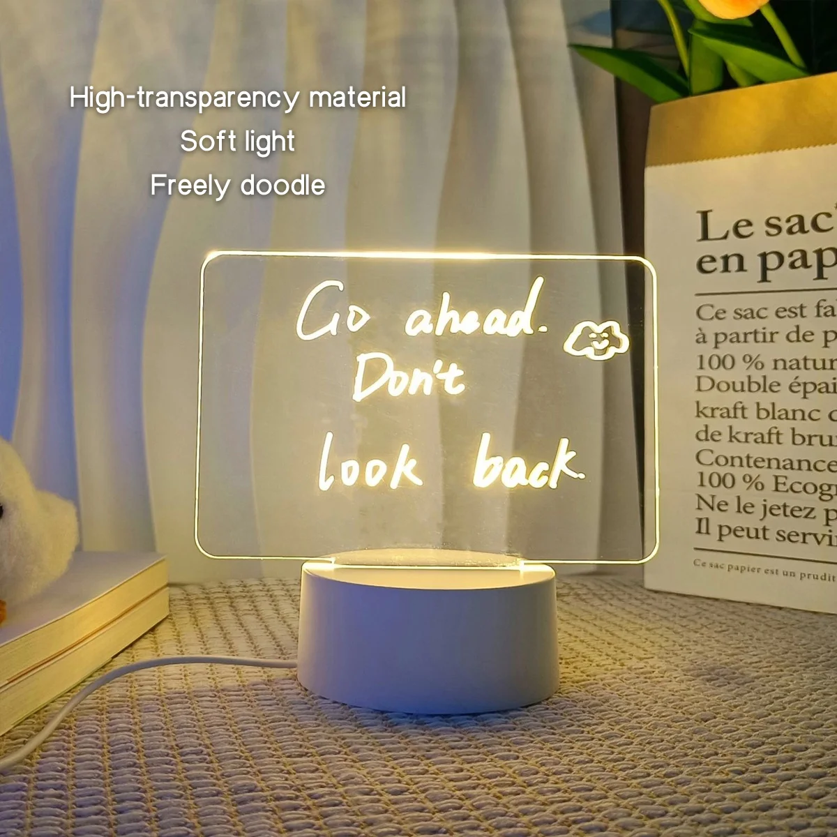 Creative LED Message Board with USB Charging Pen a Heartwarming Surprise for Friends Family Perfect for Personalized DIY Gifts