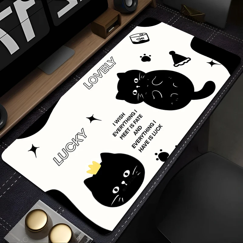 

Black cat Mousepad Computer New MousePads Keyboard Pad Mouse Mat Gamer Soft Office Carpet Table Mat Desktop Big Kawaii Mouse Pad