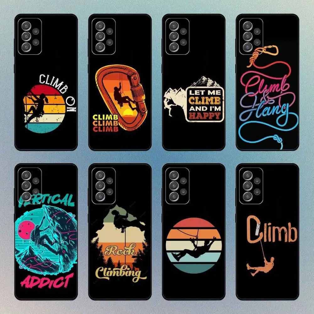 

Climbing Phone Case For Samsung S25,S24,S21,S22,S23,S30,Ultra,S20 Black Soft Case