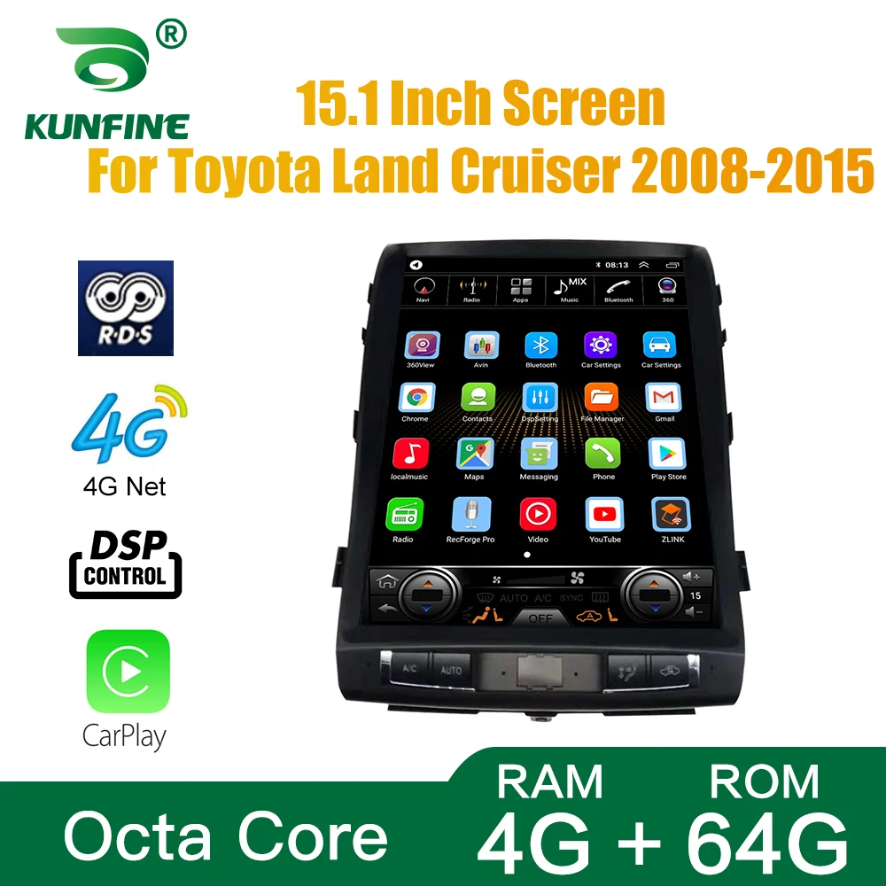 

Ekran Tesla Octa Core 4 ГБ ОЗУ 64 ГБ ПЗУ Android 10.0 Автомобильный DVD GPS-плеер Deckless Автомобильная стереосистема для Toyota Land Cruiser 2008-2015