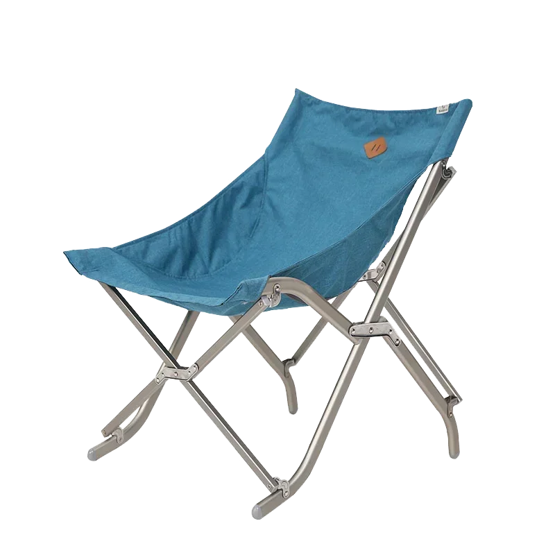 Outdoor folding chair aluminum alloy loose lazy chair camping beach backrest fishing portable moon chair