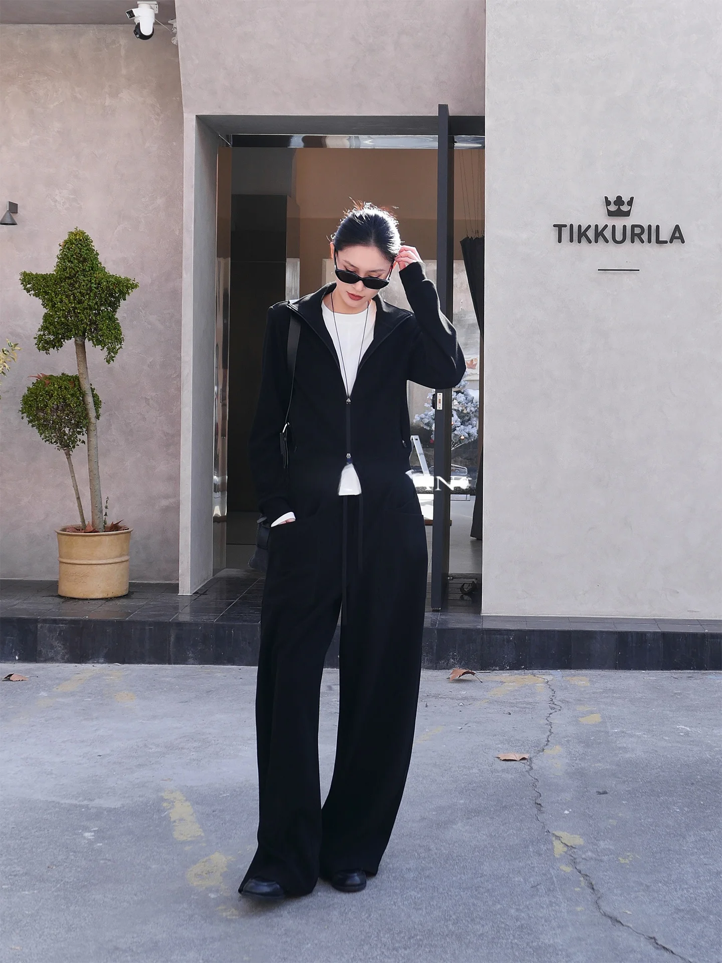 

Комплект Jieji Zhang: Свитшот с воротником-стойкой и брюки с эластичным поясом для женщин – Повседневный костюм премиум-класса