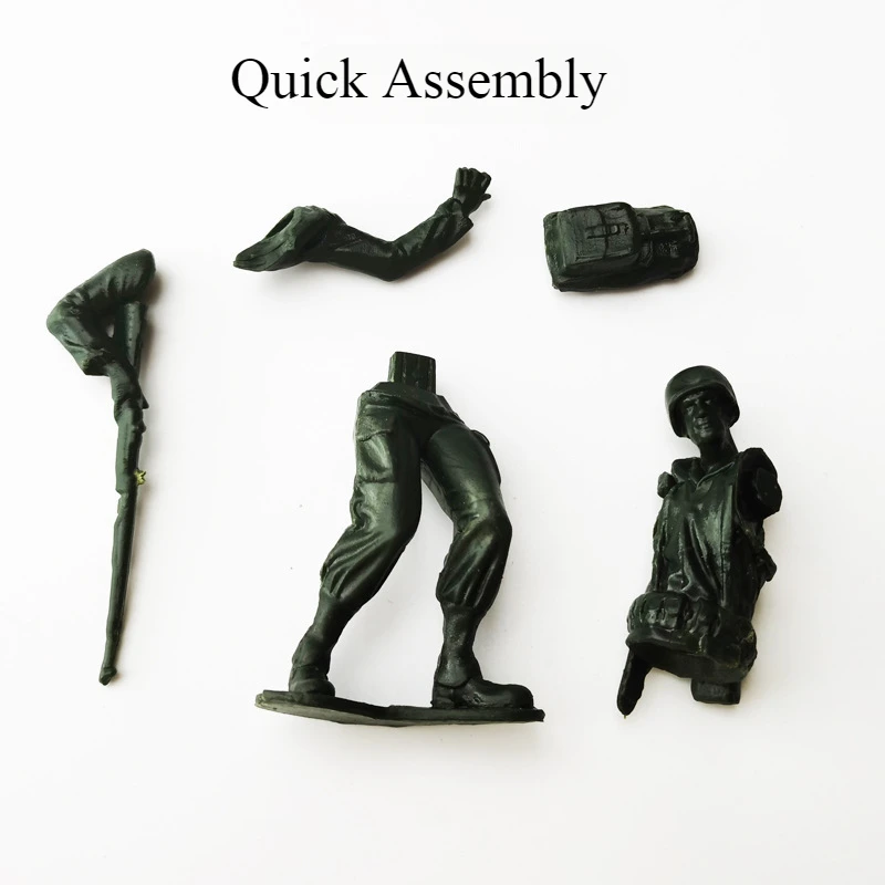 4D Assembly 1/18 Soldier Model Soldier Doll Boy Children Toy Soldier Doll Scene Ornament