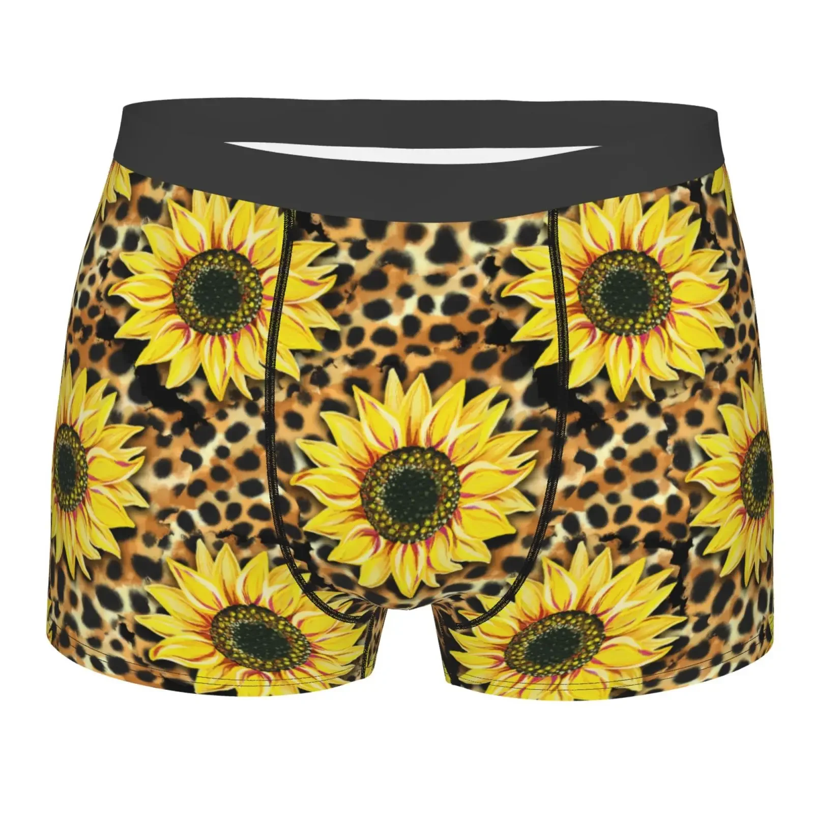 Sunflower Pattern Print Men's Underwear Healthy Soft Comfortable High-Quality Men's Briefs Stylish Trendy Casual Sports Panties