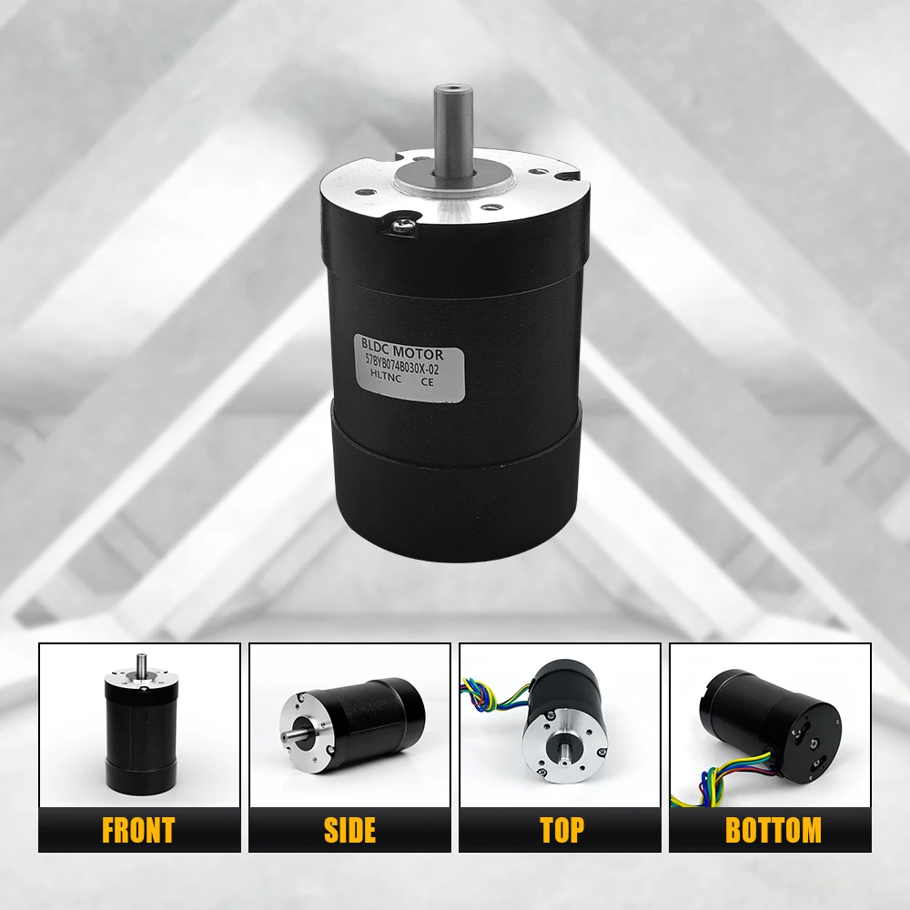 BLDC Brushless DC Motor 100W 57BYB 3000-10000Rpm BLDC Engine 0.1-0.32Nm+Driver With RS485 0-5V Analog input For Production Line