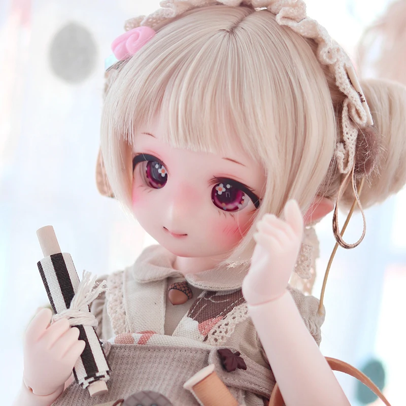 

bjd doll sd doll 1/4 point girl doll smile ruby bunny cute joint movable doll cute baby optional full set