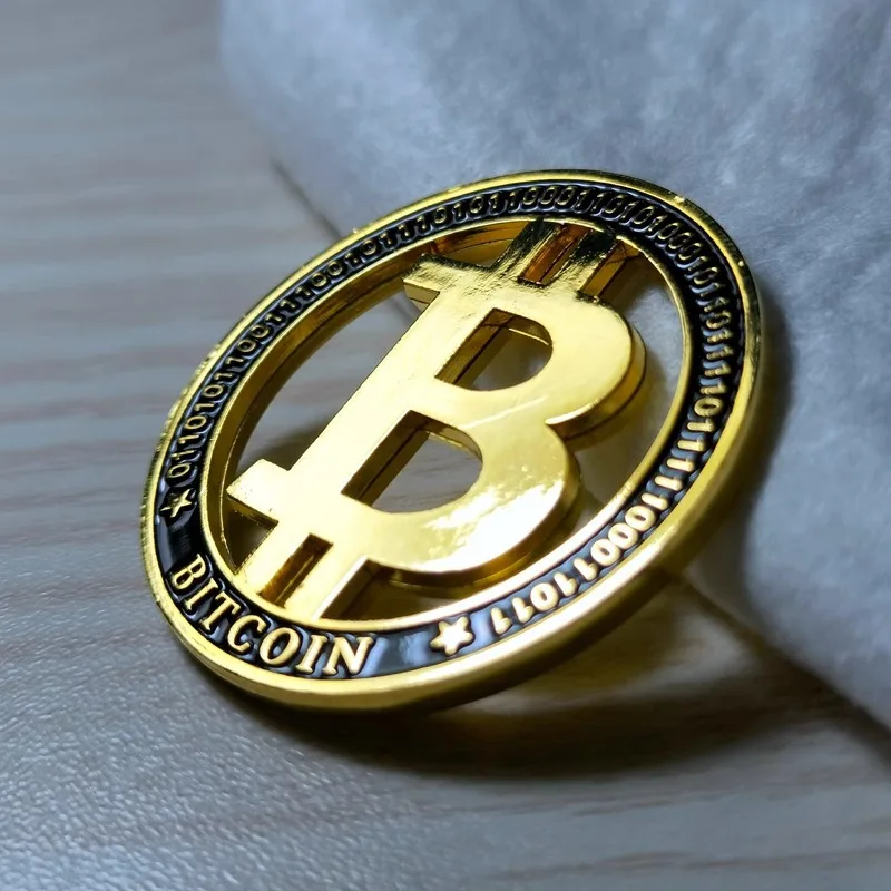 مجوفة مطلية بالذهب التشفير عملة تذكارية بت عملة البيتكوين العملات القابلة للجمع