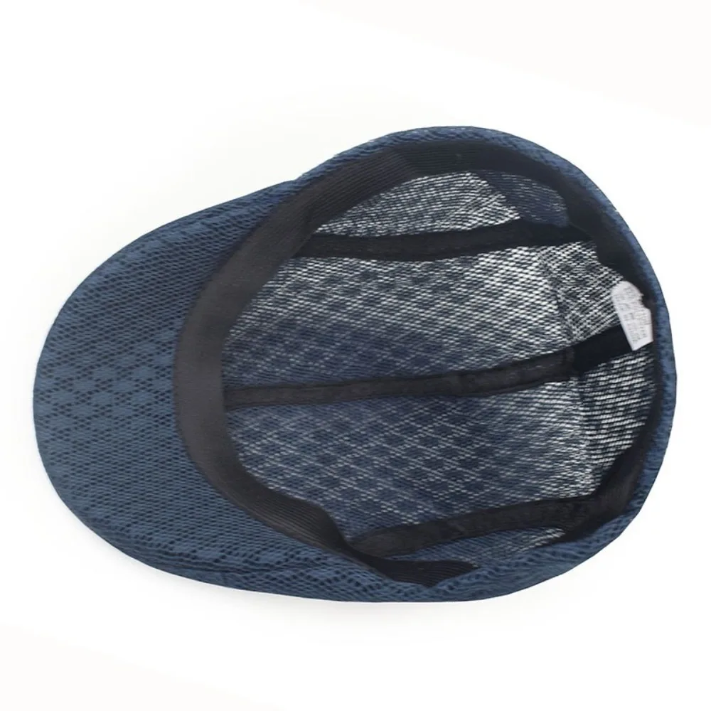 Fashion Korean Version Duck Tongue Hat Hollow Solid Color Forward Hat Breathable Mesh Berets Unisex