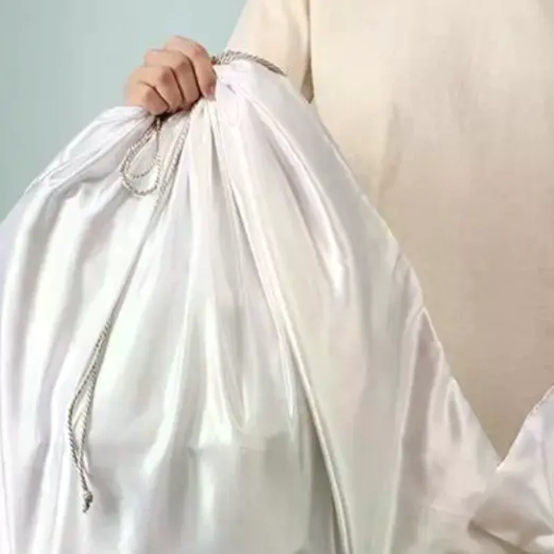 1PC Silk Cloth Dust Bags Fashion Dustproof Travel Drawstring Pouch Thick Dust Cover Storage Bags Handbags