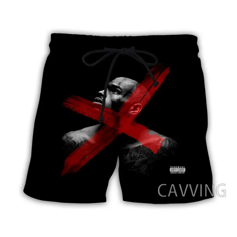 CAVVING 3D Printed  Rapper Chris Brown   Summer Beach Shorts Streetwear Quick Dry Casual Shorts Sweat Shorts for Women/men  P02